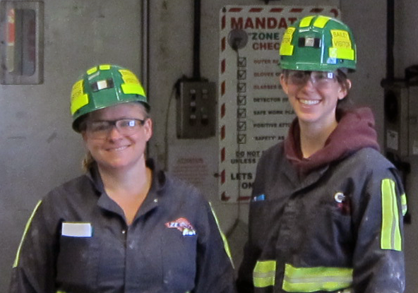 Daedalus researchers about to go into a coal mine. 